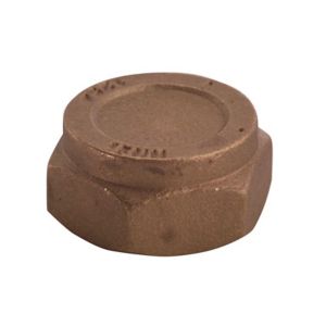 Image of Plumbsure Brass Compression Blanking cap (Dia)15mm
