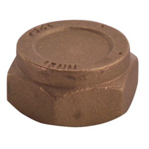 Image of Plumbsure Brass Compression Blanking cap (Dia)22mm
