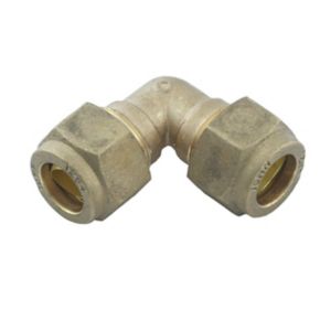 Image of Plumbsure Compression 90° Pipe elbow (Dia)10mm