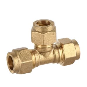 Plumbsure Brass Compression Equal Tee (Dia)10mm