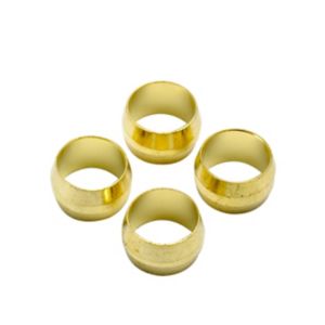 Image of Plumbsure Brass Compression Olive (Dia)8mm Pack of 4