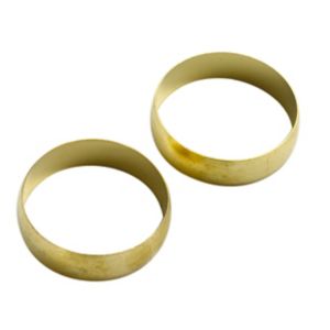 Image of Plumbsure Brass Compression Olive (Dia)28mm Pack of 2