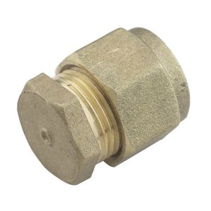 Image of Plumbsure Brass Compression Stop end (Dia)12mm