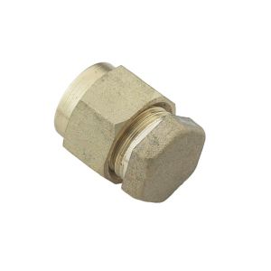 Image of Plumbsure Brass Compression Stop end (Dia)8mm