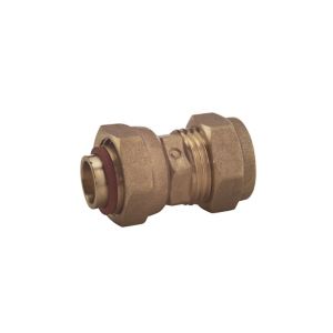 Plumbsure Straight Compression Tap Connector 15mm X 0.75" (L)47.8mm