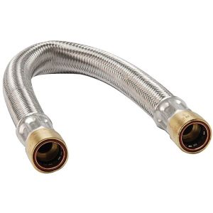 Image of Plumbsure Push fit flexible pipe connector (Dia)15mm (Dia)15mm (L)500mm