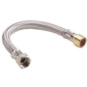 Image of Plumbsure Push fit Copper Flexible tap connector (Dia)15mm (L)0.3m