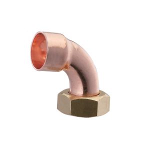 Plumbsure Bent End Feed Tap Connector 15mm X 0.5"