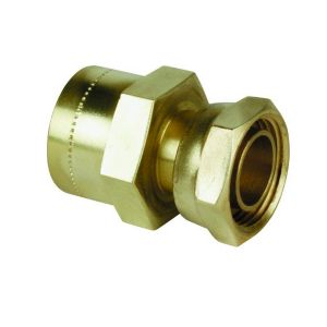 Image of Plumbsure Push fit Straight tap connector (Dia)15mm