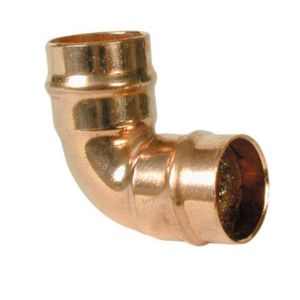 Image of Solder ring Pipe elbow (Dia)22mm Pack of 2