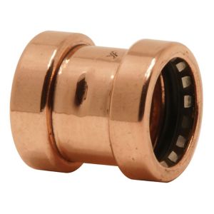 Image of Plumbsure Push fit Straight connector (Dia)15mm Pack of 5