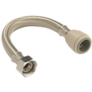 Image of Plumbsure Push fit flexible pipe connector (Dia)22mm (Dia)¾" (L)300mm