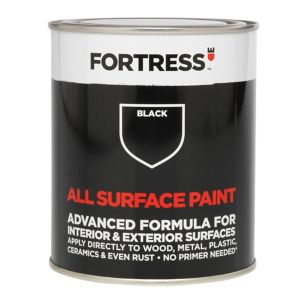 Image of Fortress Black Satin Multi-surface paint 0.25L