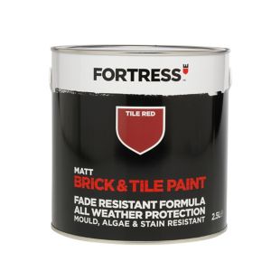 Image of Fortress Tile red Matt Brick & tile paint 2.5L
