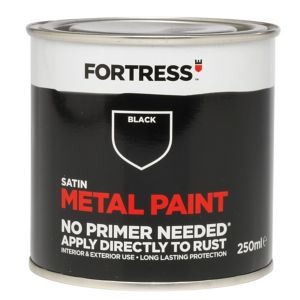 Image of Fortress Black Satin Metal paint 0.25L