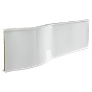 Cooke & Lewis Adelphi Gloss White Right-Handed Curved Front Bath Panel (W)1675mm