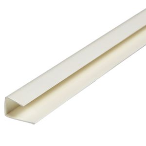 Image of White uPVC End bead Moulding (L)2.4m (W)20mm (T)12mm