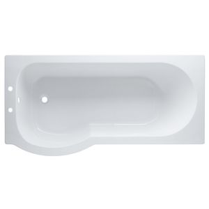 Image of Cooke & Lewis Adelphi Supercast acrylic Left-handed P-shaped Shower Bath (L)1675mm (W)850mm