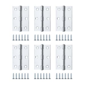 Image of Chrome-plated Metal Butt Door hinge (L)75mm Pack of 6