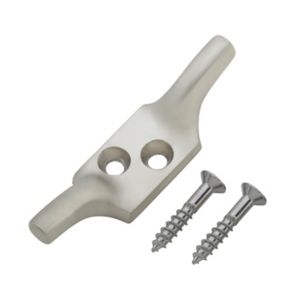 Image of Satin Nickel-plated Brass Cleat hook (L)75mm