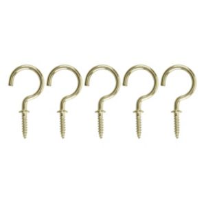 Image of Brass-plated Small Cup hook (L)29mm Pack of 25