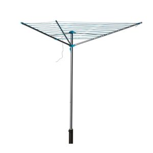 Image of 3 Arm Blue silver effect Rotary airer 30m