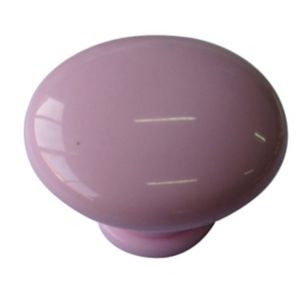 Image of Pink Plastic Round Internal Door knob (Dia)40mm Pack of 10