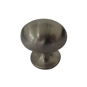 Image of Nickel effect Zinc alloy Oval Furniture Knob Pack of 6