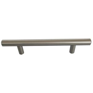 Image of Satin Nickel effect Steel Bar Furniture Handle (L)155mm Pack of 6