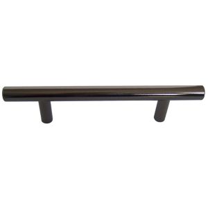 Image of Black Nickel effect Steel Bar Furniture Handle (L)155mm Pack of 6