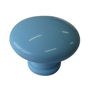 Image of Blue Plastic Round Cabinet Knob (Dia)40mm