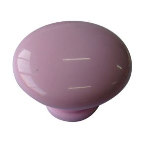 Image of Pink Plastic Round Cabinet Knob (Dia)40mm