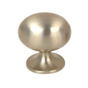 Image of Nickel effect Zinc alloy Oval Cabinet Knob (Dia)33mm