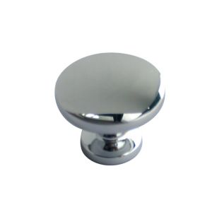 Image of Chrome effect Zinc alloy Round Furniture Knob (Dia)28.7mm