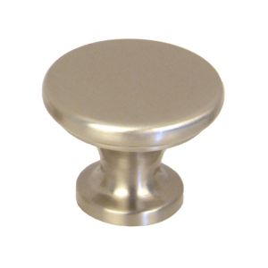 Image of B&Q Satin Nickel effect Round Internal Knob Cabinet knob (D)37.1 mm
