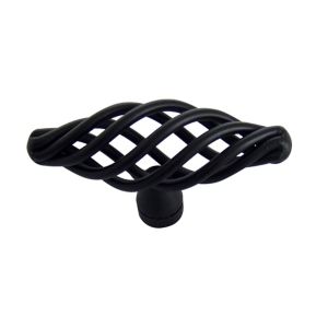 Image of Black Steel T-shaped Cage Cabinet Knob (Dia)62mm