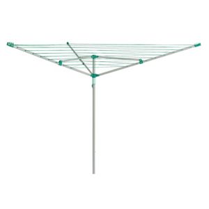 Image of 3 Arm Green silver effect Rotary airer 40m