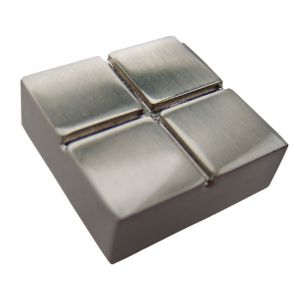 Image of Nickel effect Zinc alloy Square Tile Furniture Knob