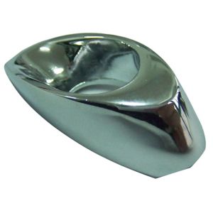 Image of Chrome effect Zinc alloy Oval Furniture Knob