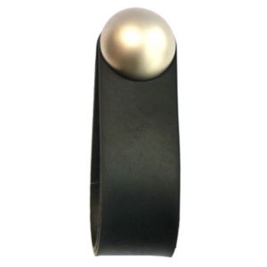 Image of Matt Black Nickel effect Plastic & zinc alloy Straight Drop Cabinet Pull handle