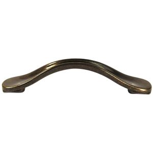 Image of Bellini Brass effect Zinc alloy Bow Cabinet Pull handle