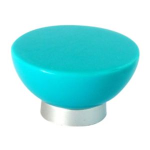 Image of Blue Plastic Round Furniture Knob (Dia)38mm