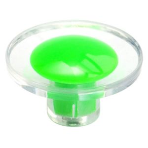 Image of Green Plastic Round Button Furniture Knob (Dia)40mm