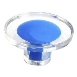 Image of Blue Plastic Round Button Furniture Knob (Dia)40mm