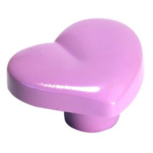 Image of Pink Plastic Heart Furniture Knob