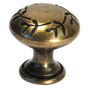 Image of Brass effect Zinc alloy Round Vine Furniture Knob (Dia)30mm