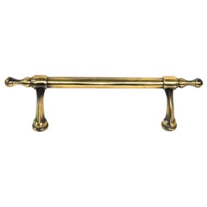 Image of Brass effect Zinc alloy Drop end Bar Furniture Handle (L)147mm