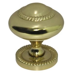 Image of Brass effect Brass Round Furniture Knob (Dia)50mm