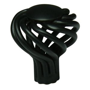 Image of Cooke & Lewis Black Steel T-shaped Cage Cabinet Knob (Dia)32mm