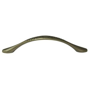 Image of Brass effect Zinc alloy Leaves Bow Furniture Handle (L)157mm
